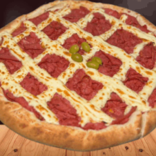 Calabresa com cobertura de requeijão cremoso