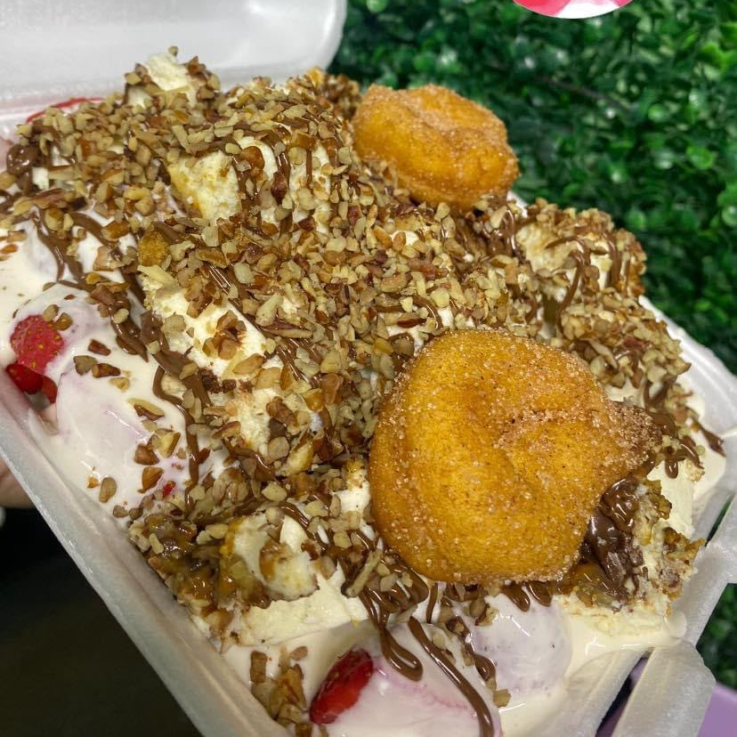 Charola Litro de Fresas con Cheesecake 2 Topping