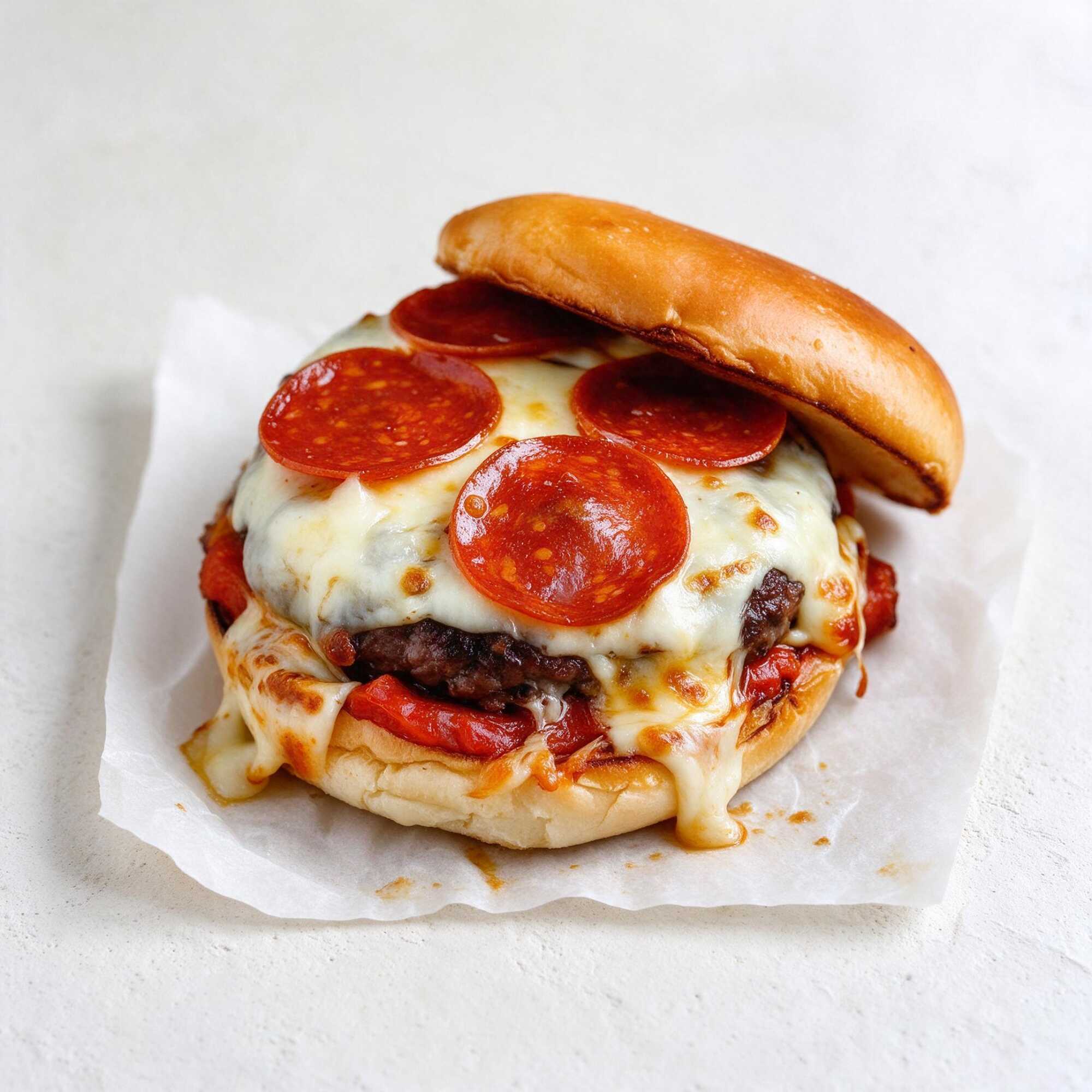 Hamburguesa Italiana con Peperoni y Queso