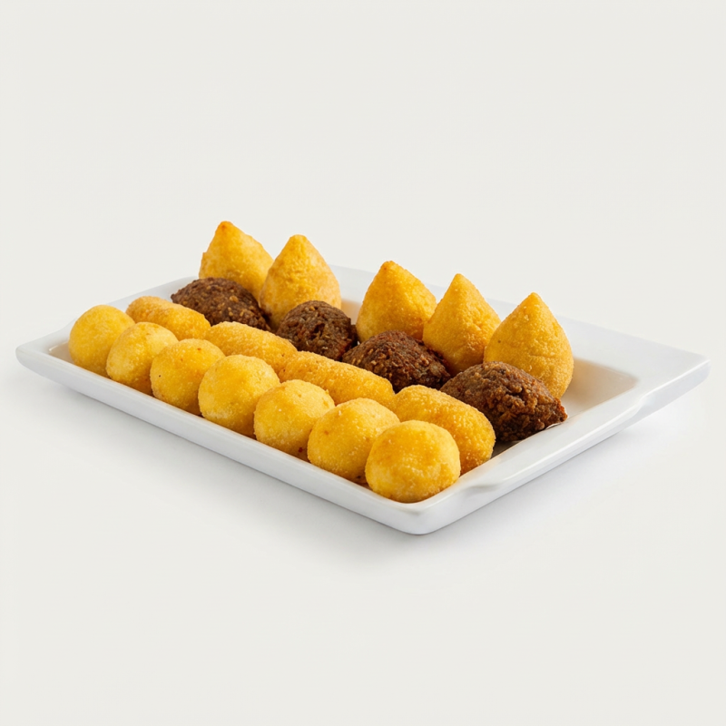 O 'Tudo Misturado 50 Uni' é a escolha perfeita para quem adora diversidade! Este combo promocional oferece 50 salgados cuidadosamente preparados, divididos igualmente em quatro sabores de sua escolha. Você tem a liberdade de selecionar entre uma variedade de opções deliciosas, proporcionando uma experiência gastronômica única e variada. Este prato é a garantia de satisfazer todos os paladares, sej