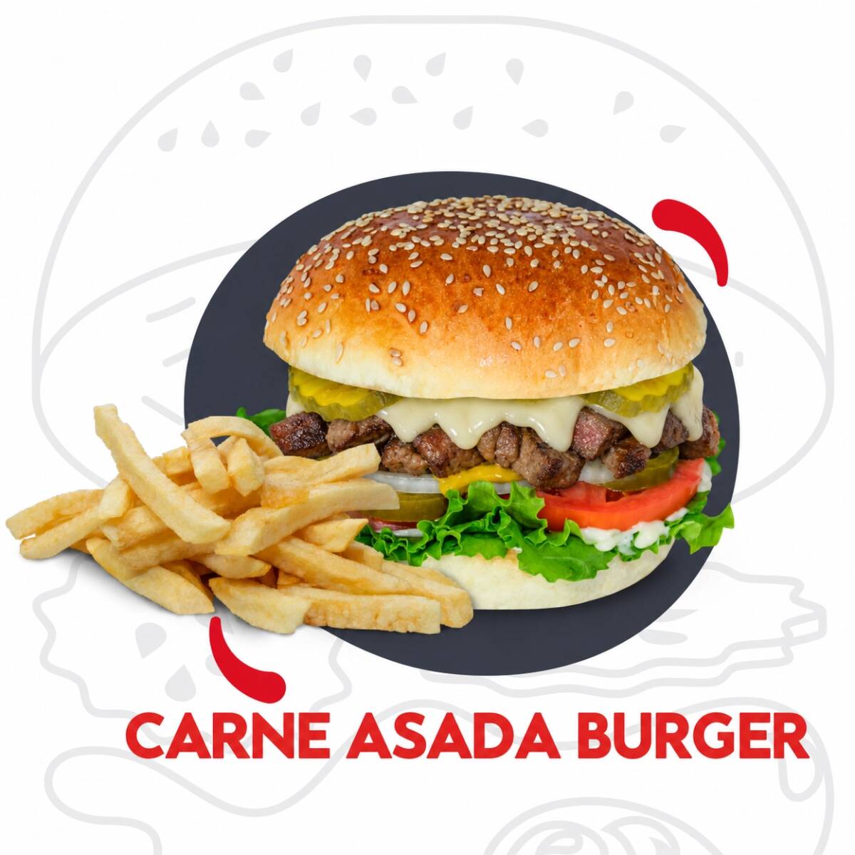 Hamburguesa Carne Asada Gourmet