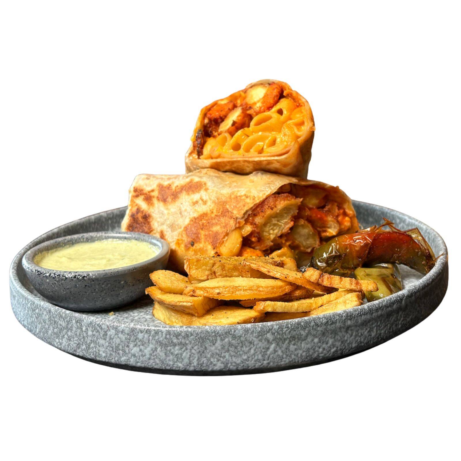 Burrito de Pollo Crunchy y Buffalo