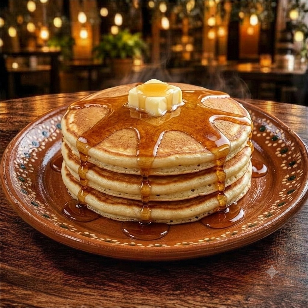 Hot Cakes con Miel de Maple (3 Pzas)