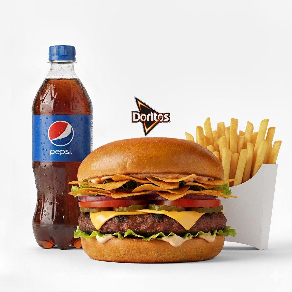 Snack Burger + Papas + Bebida