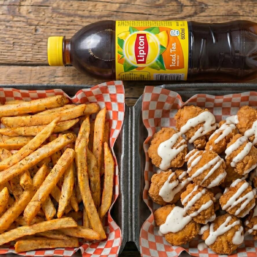 220 GR BONELESS + PAPAS + LIPTON 👌😱🍟