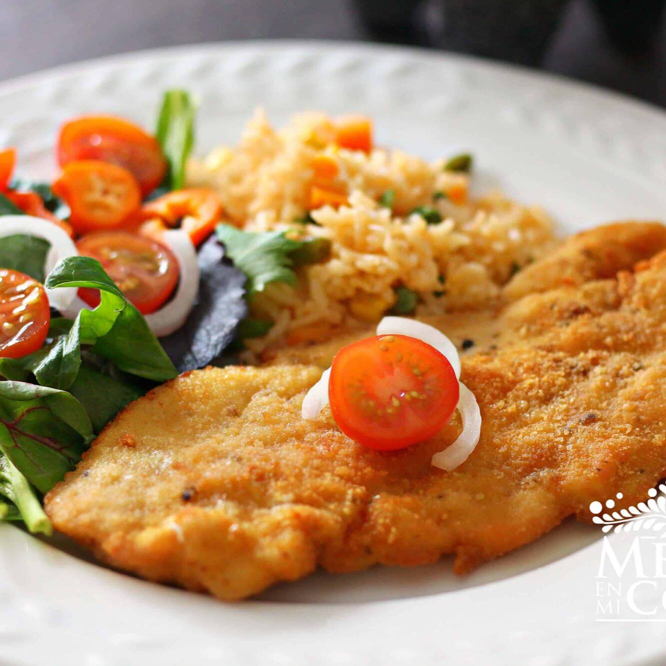 Milanesa de Pollo con Arroz