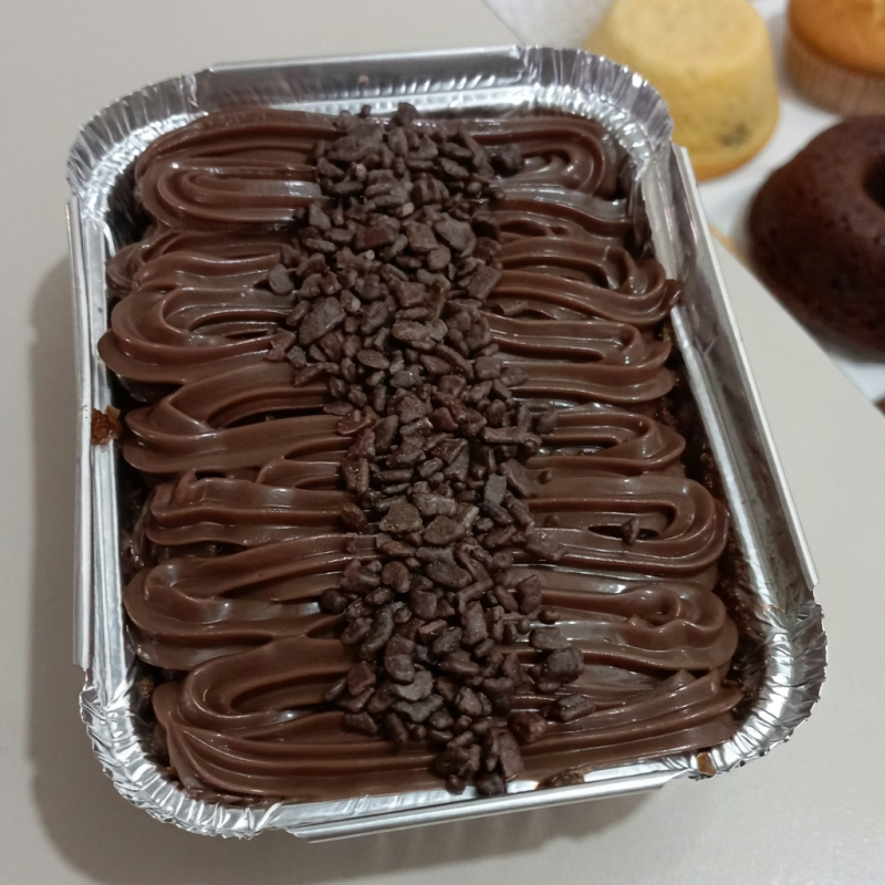 Mesma massa do nosso bolo vulcão e bolo de pote, com nosso recheio de brigadeiro delicioso.