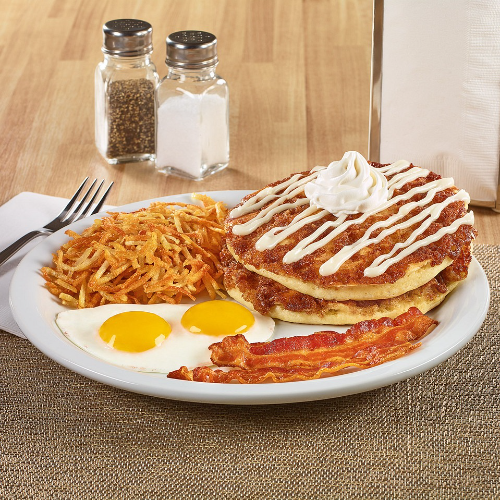 Cinnamon Roll Pancake Breakfast