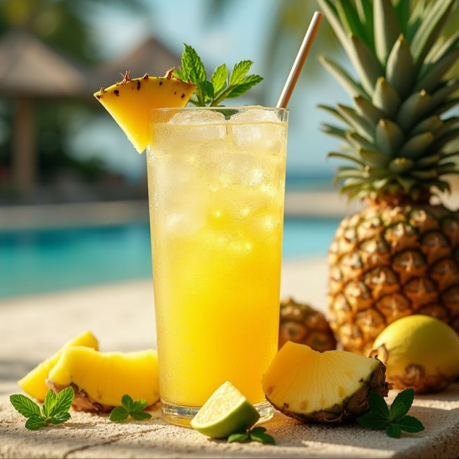 Litro de Agua de Piña Natural Bien Fría