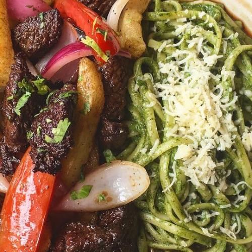 Tallarin Verde Saltado