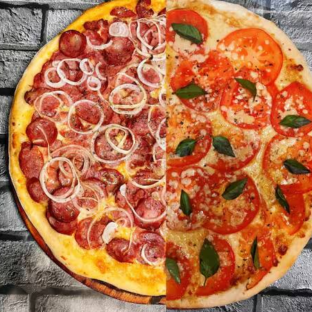 Meia Calabresa e Meia Marguerita