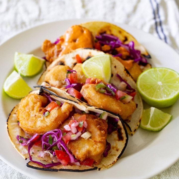 6 TACOS FILETE DE PESCADO AL TEMPURA TIPO L PAZ BAJA CALIFORNIA
