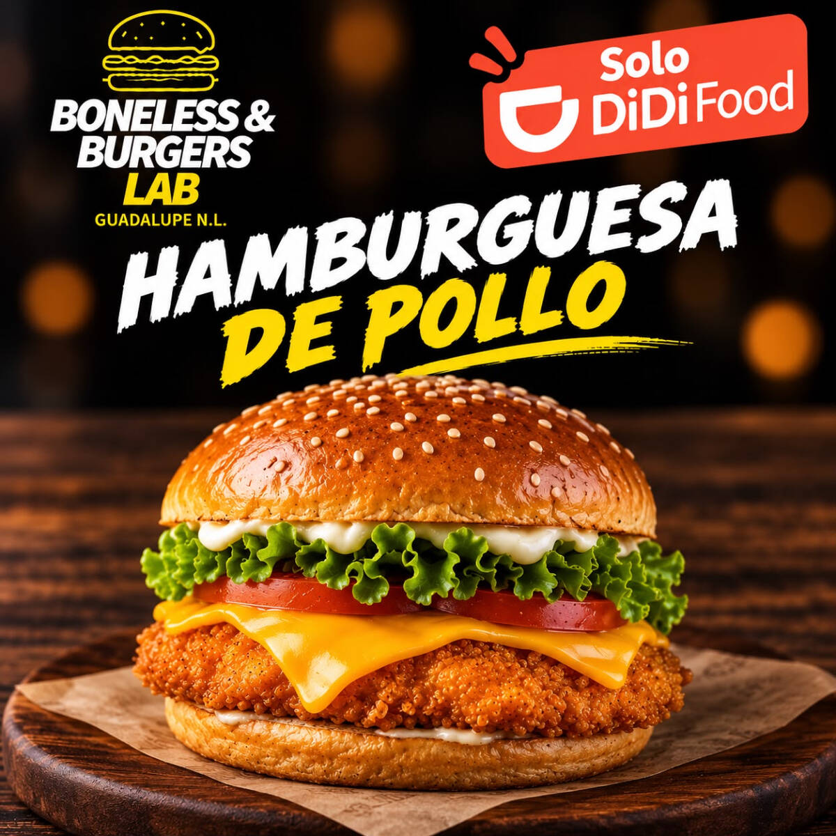 Hamburgesa de Pollo