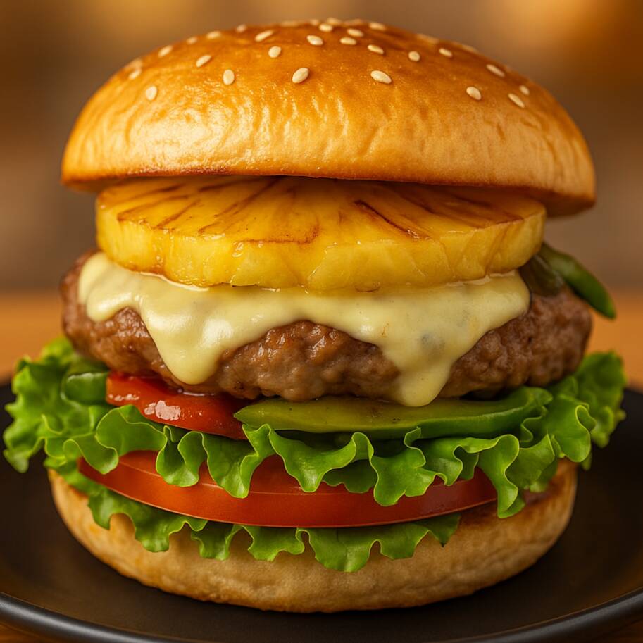 HAMBURGUESA HAWAIANA CON MIEL SUPER PROMO
