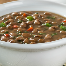 Porção de feijão de corda