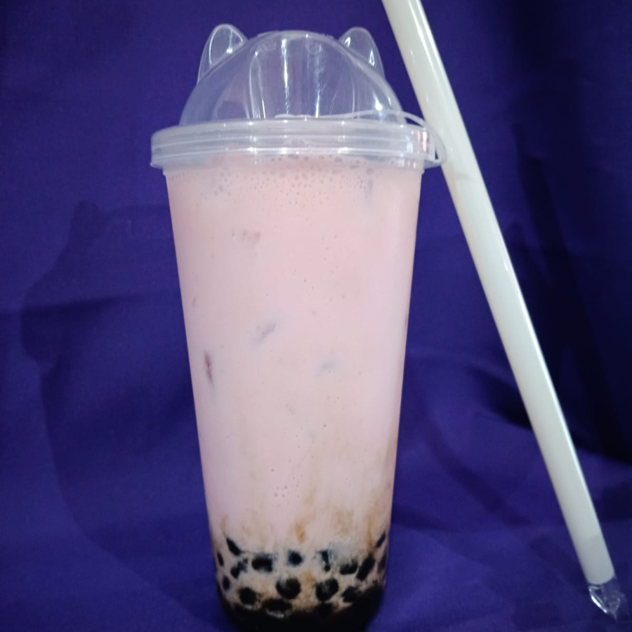Boba Tea Fresas Con Crema