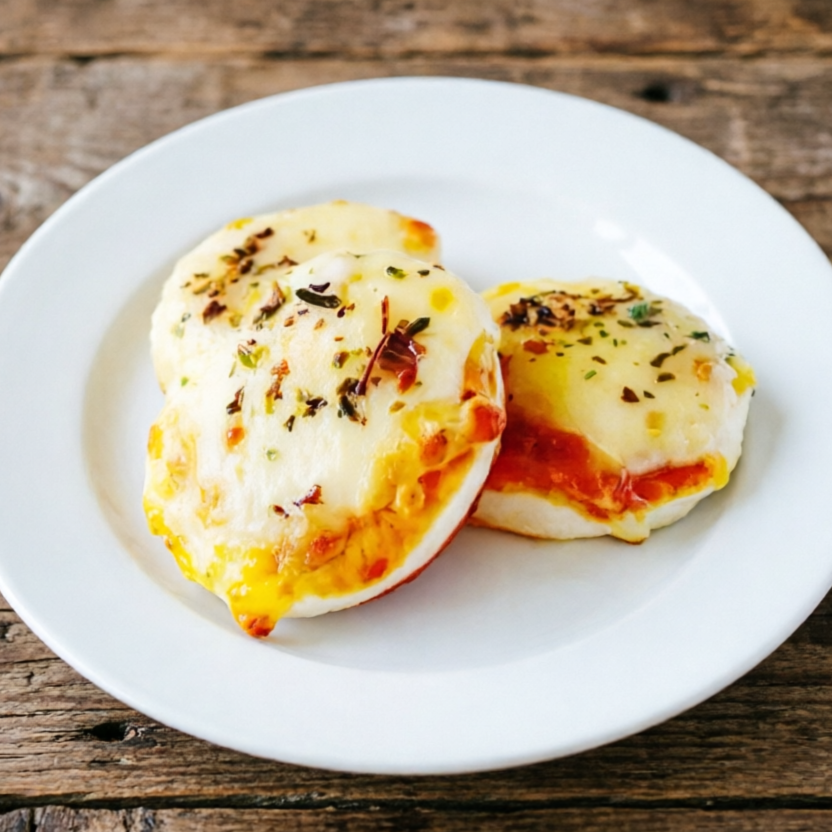 Produto da Linha: Do Freezer para o Forno: Deliciosas Mini Pizza de Mussarela, Embalagem c/ 25 unidade, super pratico para lanche, podendo ser aquecido no forno, Air Fryer ou no microondas. Basta Aquecer!!