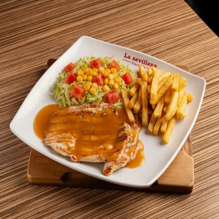 Filete de pollo en salsa tropical