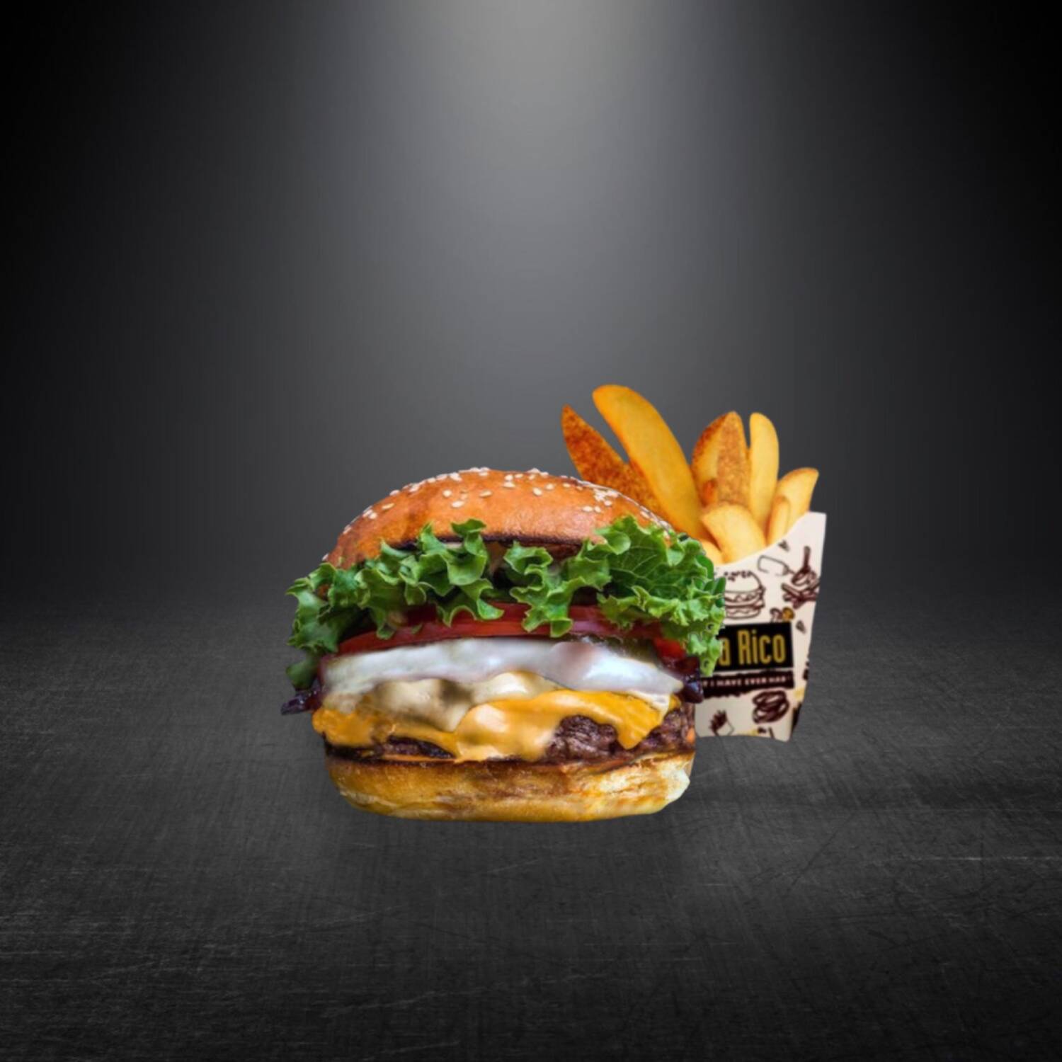 Combo - Cheeseburger + Papas en Gajos + Refresco