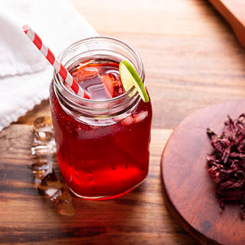 Agua de Jamaica en Bolsa.