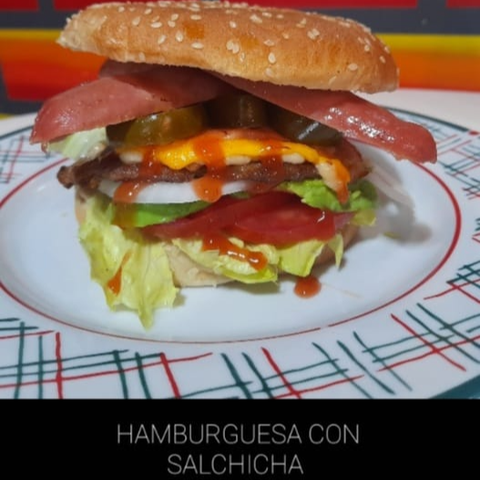 Hamburguesa con salchiha
