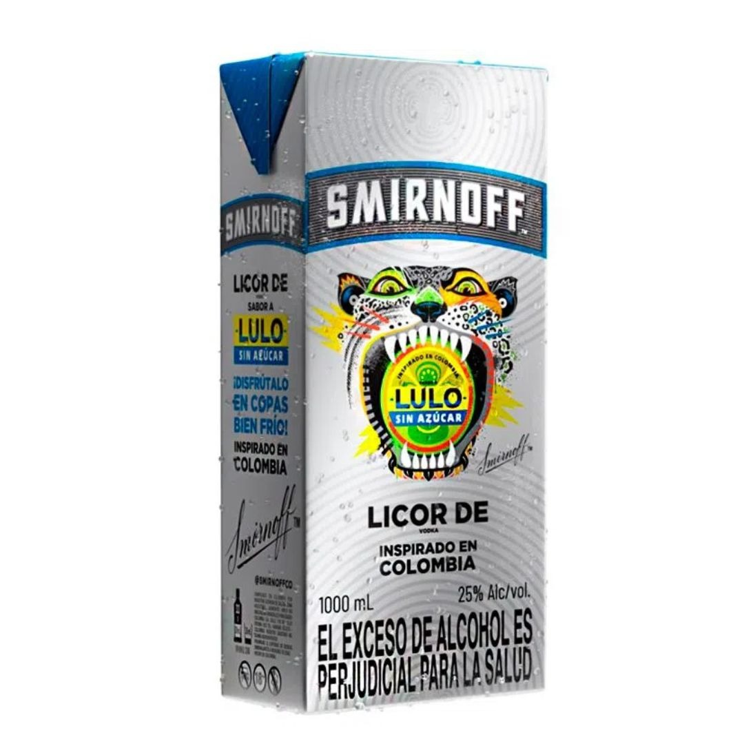 Smirnof lulo sin azúcar Cartón 1000ml
