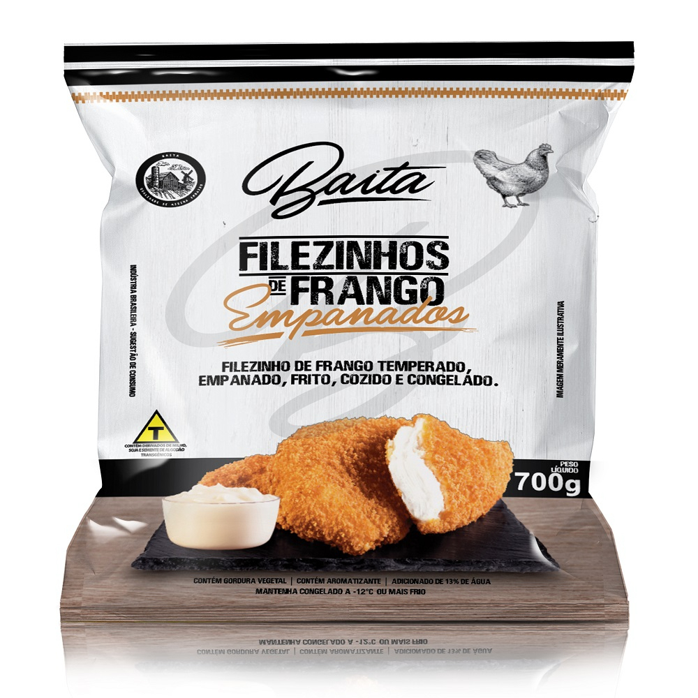 Filé de frango empanado baita e um filé de frango muito saboroso e fica bem crocante, ótimo para fazer na Airfryer