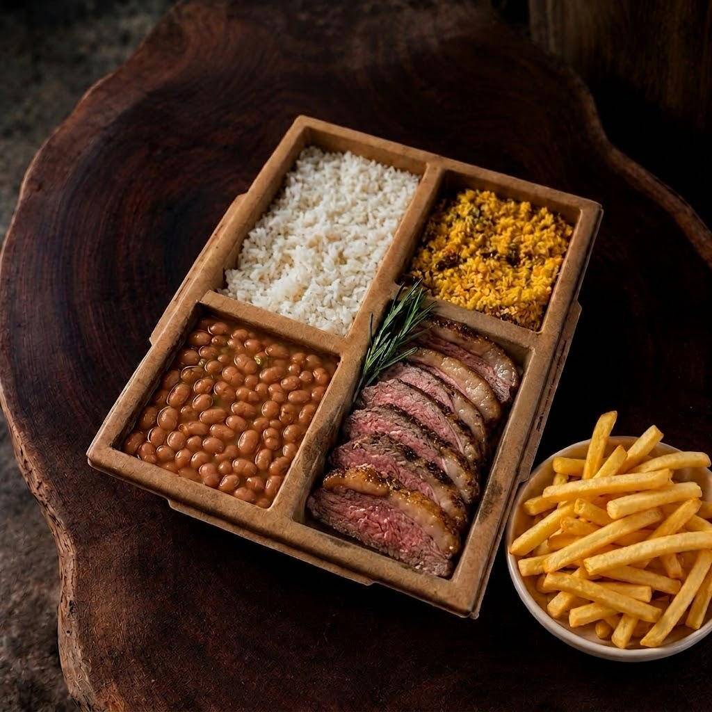Executivo premium de picanha 200g, suculenta e grelhada, com arroz branco, feijão carioca, farofa e batata frita crocante.
Seo: executivo premium, executivo de picanha, picanha premium, picanha 200g, picanha bem cozida, picanha suculenta, picanha macia, picanha grelhada, picanha na brasa, corte nobre, carne nobre, prato executivo completo, arroz branco soltinho, feijão carioca, farofa crocante, batata frita crocante, batata frita quentinha, marmita executiva premium, marmitex premium, quentinha premium, refeição completa, refeição farta, prato tradicional brasileiro, comida caseira, sabor de casa, ingredientes separados, embalagem individual, embalagem lacrada, embalagem premium, qualidade garantida, comida bem embalada, porção generosa, tempero especial, receita caseira, sabor autêntico, prato completo, refeição prática, executivo do Dia, prato do Dia, almoço executivo, frete grátis, entrega rápida, entrega expressa, promoções especiais, desconto no primeiro pedido