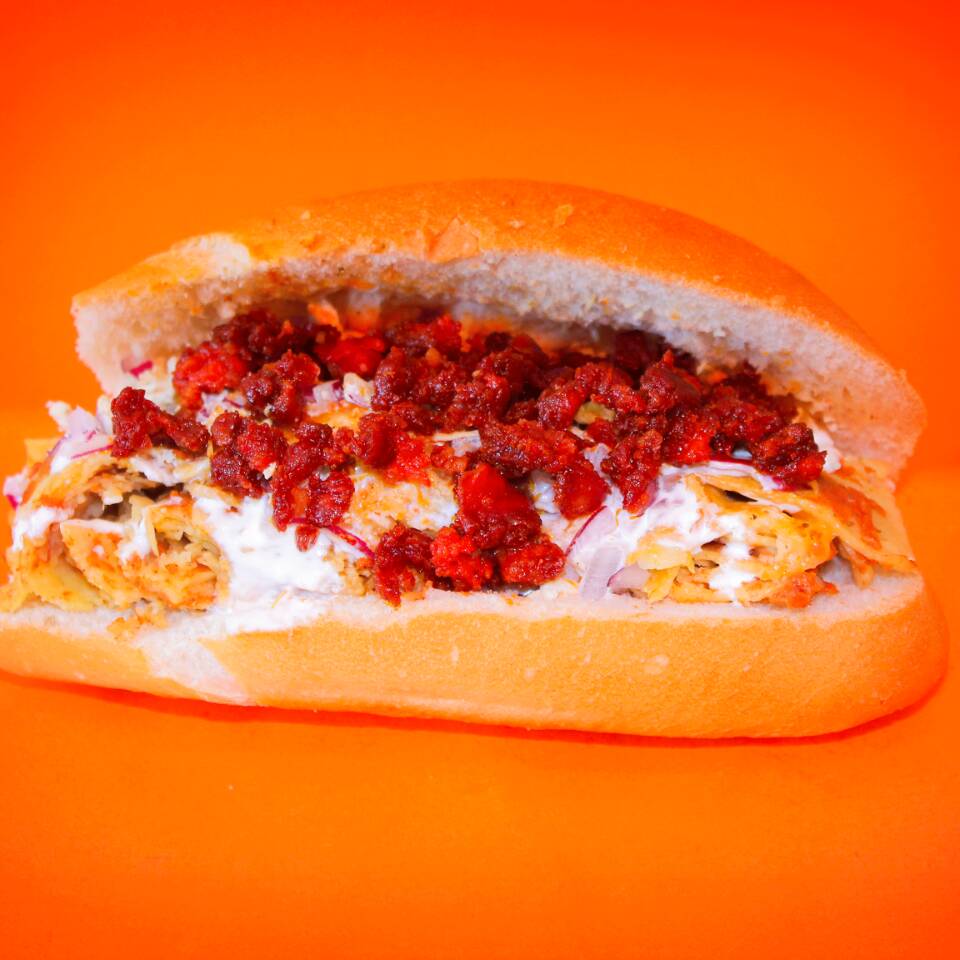 Torta de Chilaquilx con Chorizo