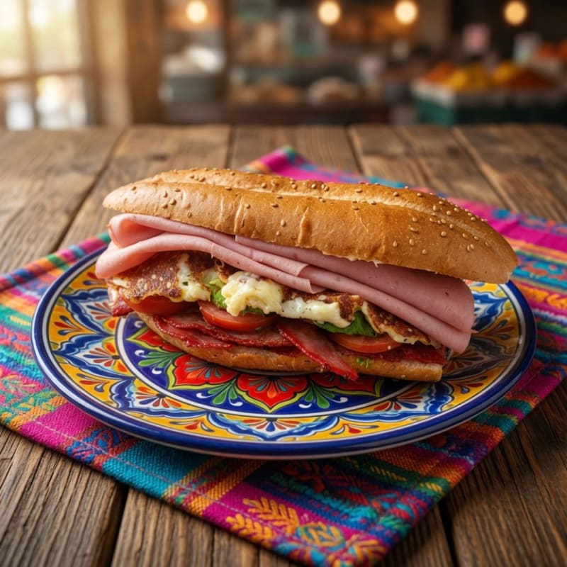 Torta Oaxaqueña Doble Carne
