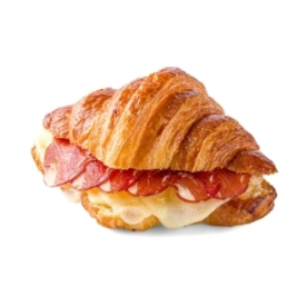 O croissant com o recheio dos seus sonhos: muçarela e copa lombo.