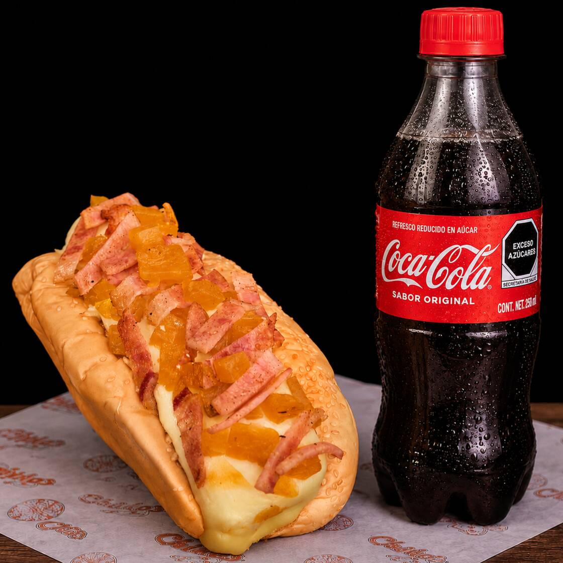 Perro Hawaiano + Coca Cola Original 250 Ml