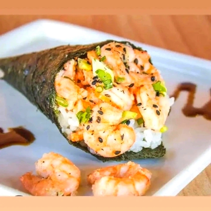 Arroz Japonês, Camarão, Creme Cheese, Cebolinho