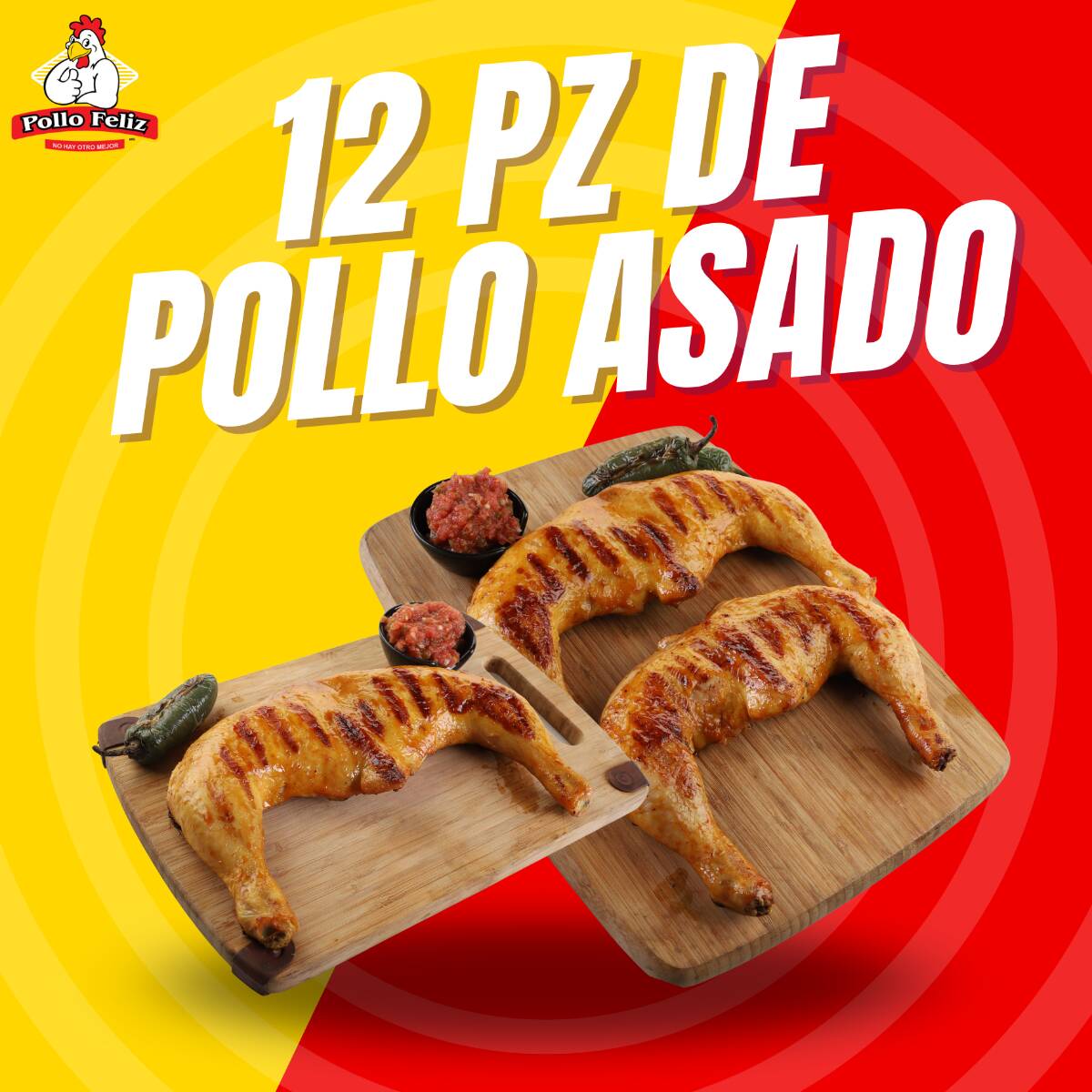 12pz de Pollo Asado al Carbón