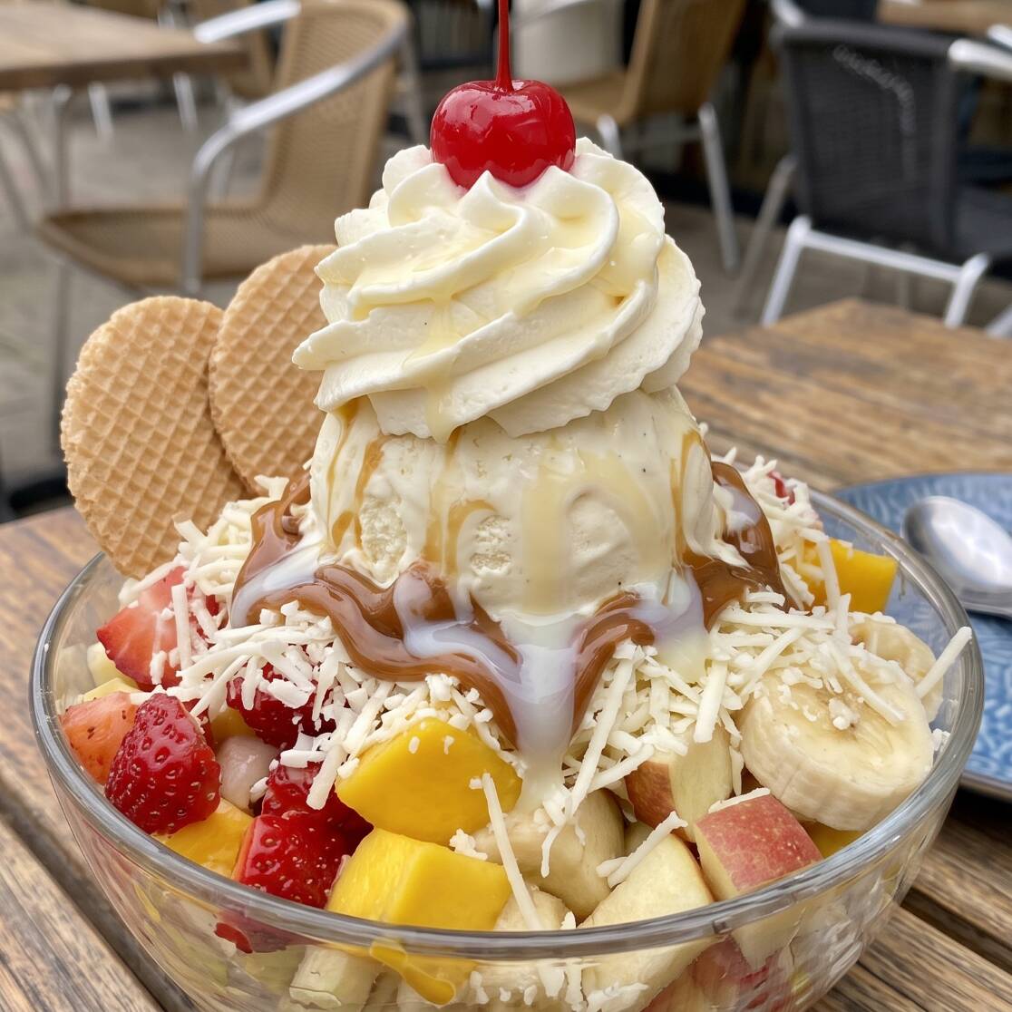 Ensalada de Frutas 1 Bola de Helado