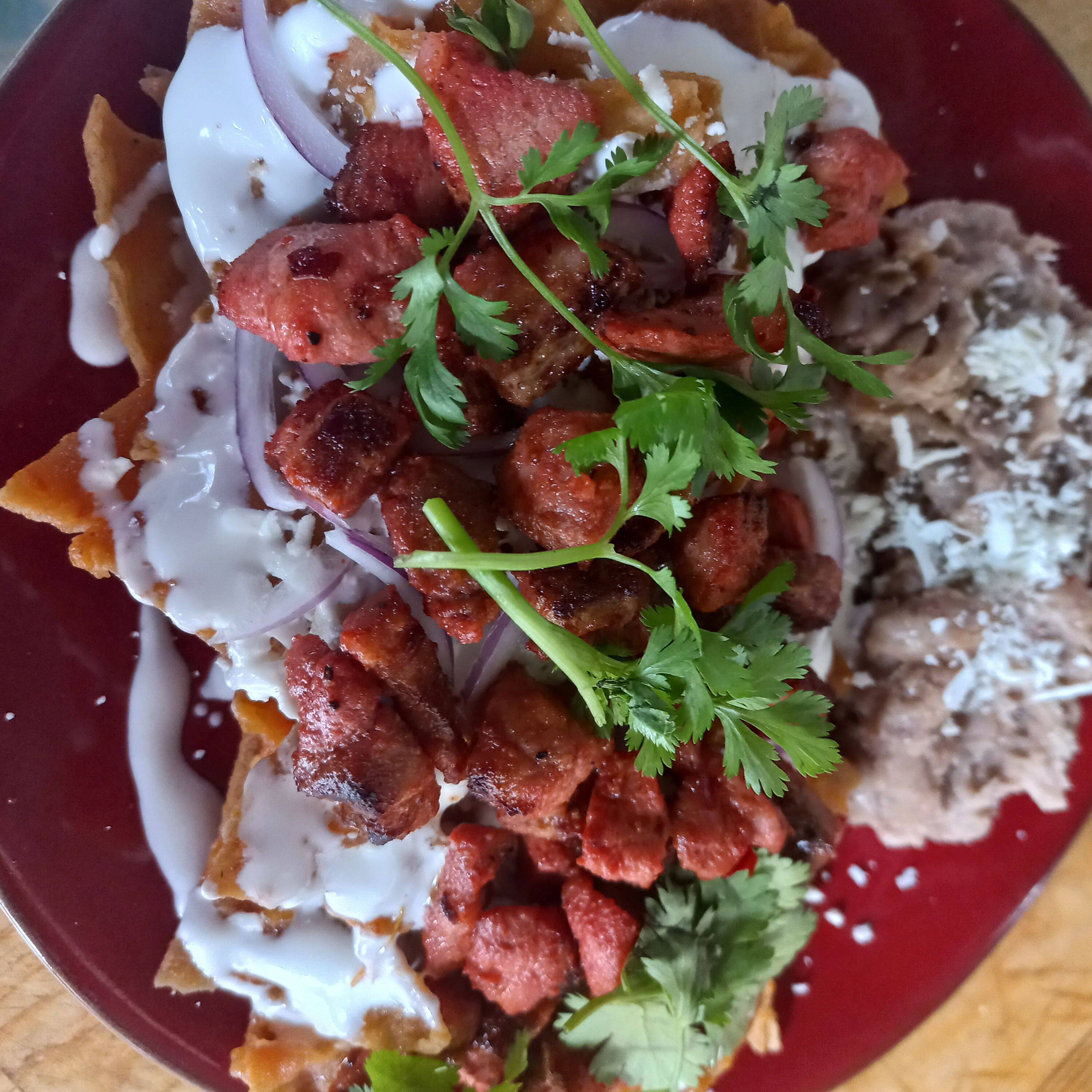 Chilaquiles Adobados+soda