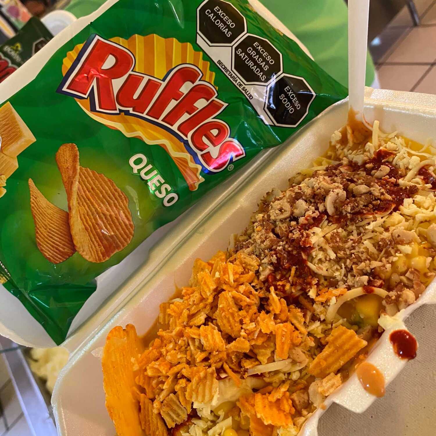 Ruffles con Elote