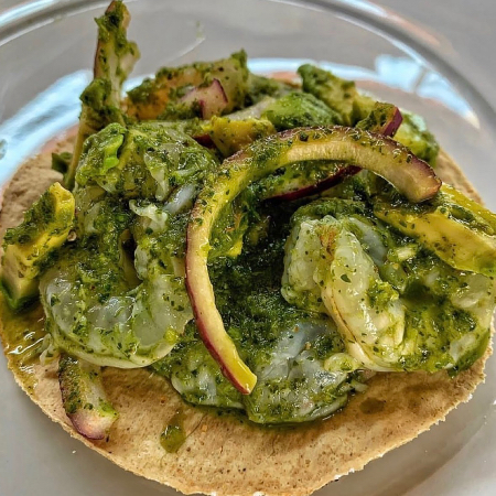 Tostada Aguachile Verde
