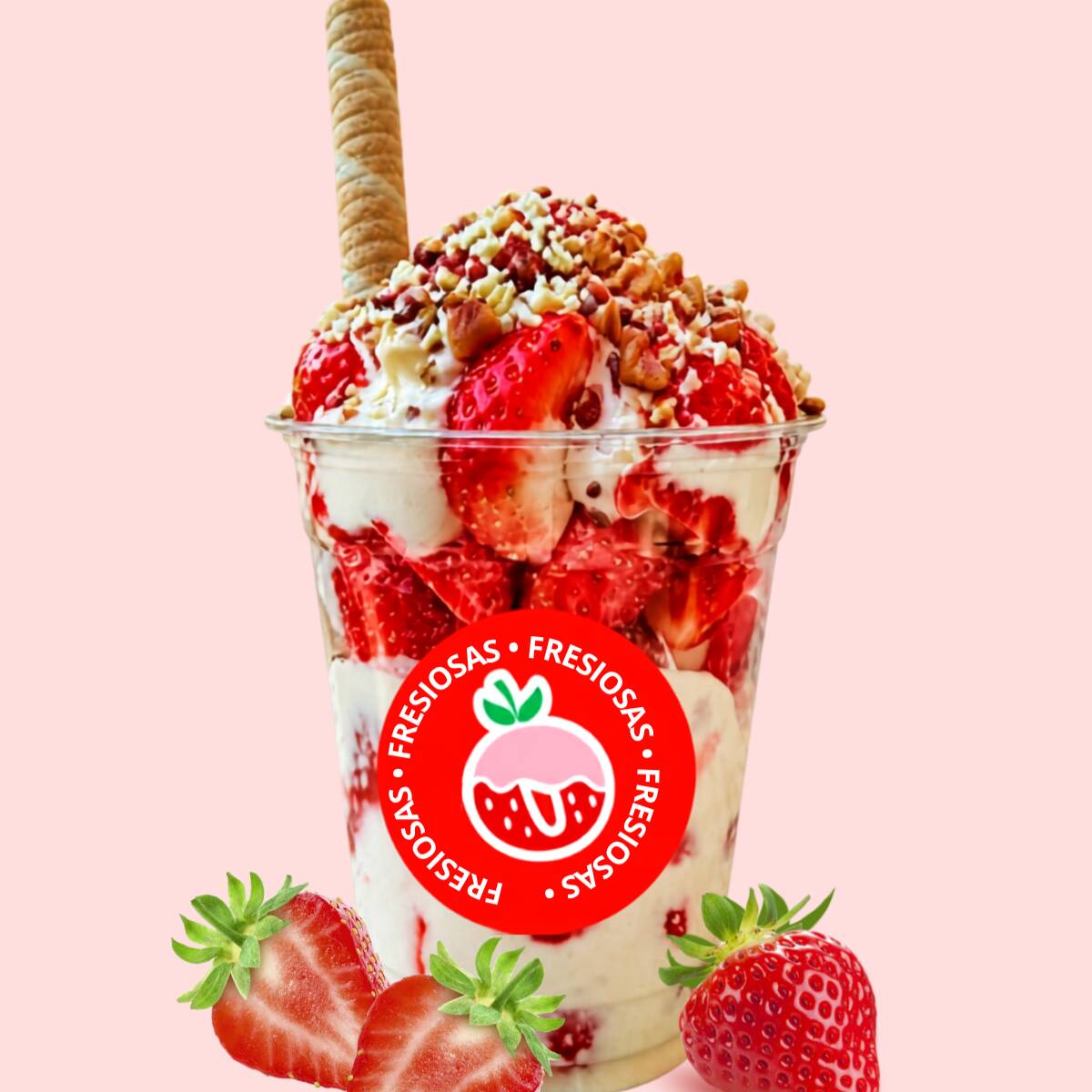 Fresas con Crema Tamaño Familiar