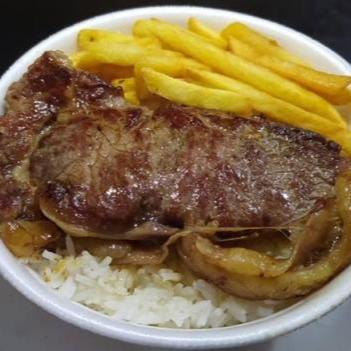 marmitex executiva Feijão Arroz Contra filé grelhado