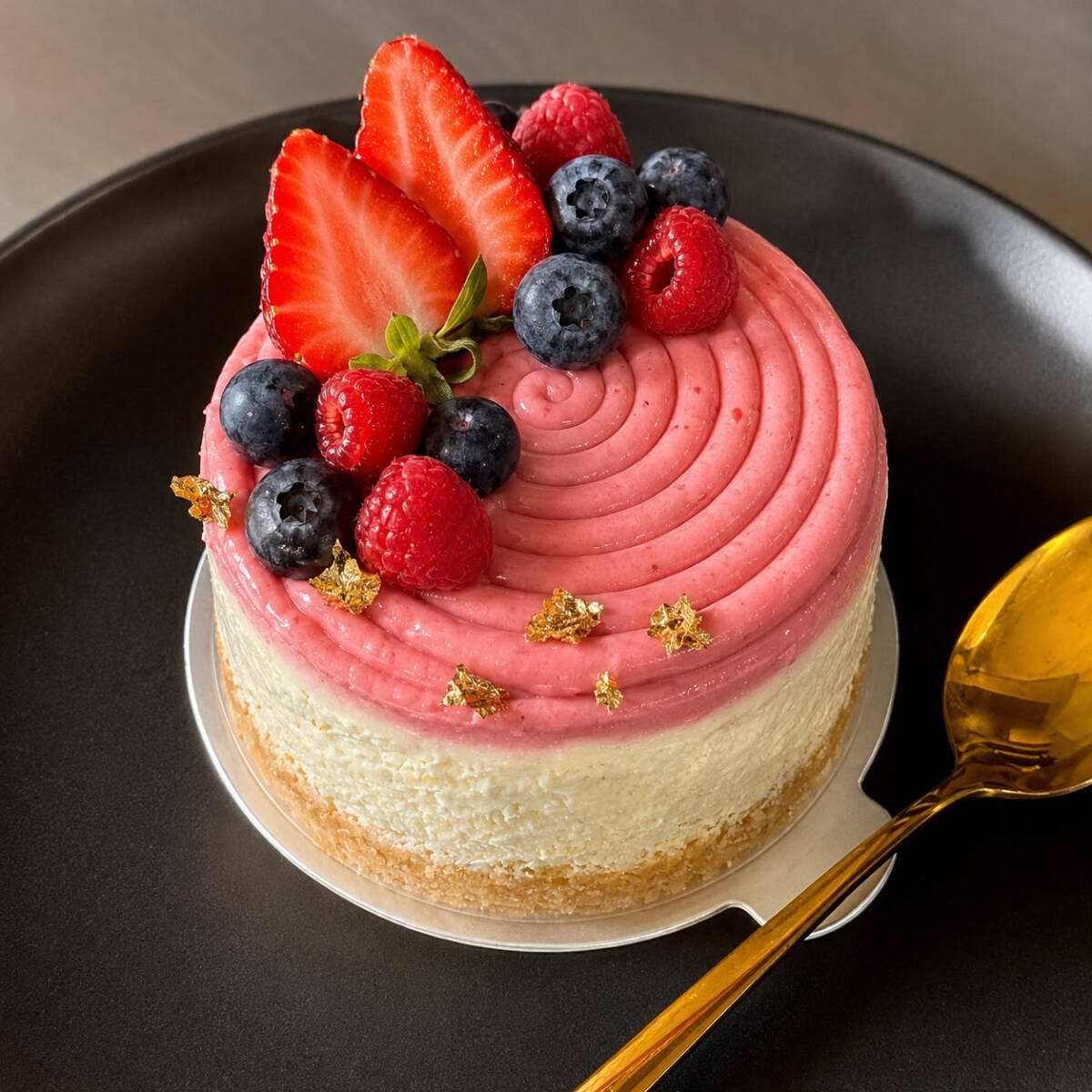 Cheesecake Individual Horneado De Fresa