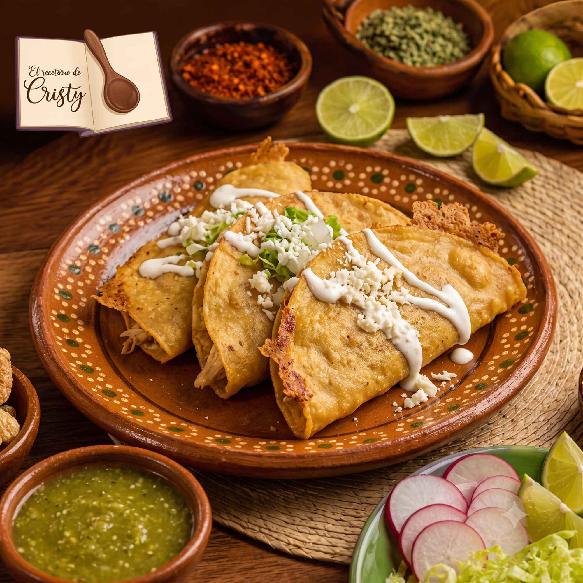 Orden de 3 Quesadillas Fritas Con Guisado