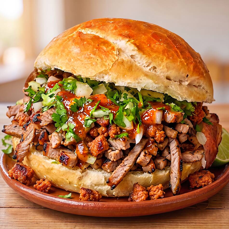 Cemita Campechana de Asada