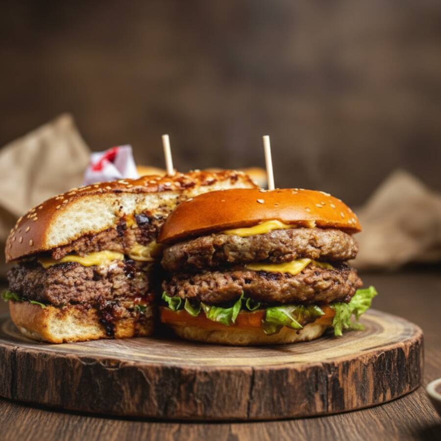 1 x-tudo, 1 batata extra + lata de 350ml de refrigerante ou suco.