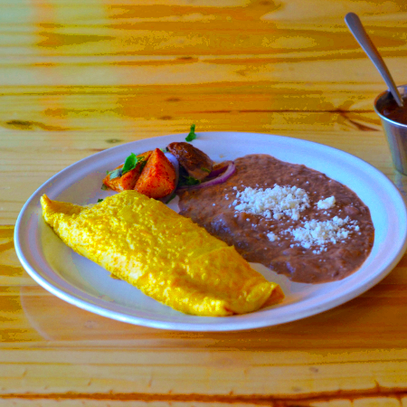 Omelette con Asada