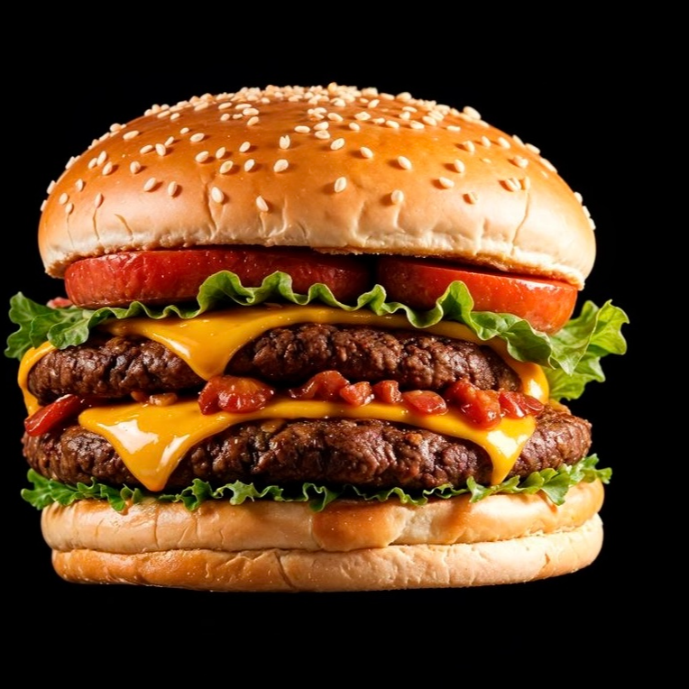 Hamburguesa Doble Carne con Papas