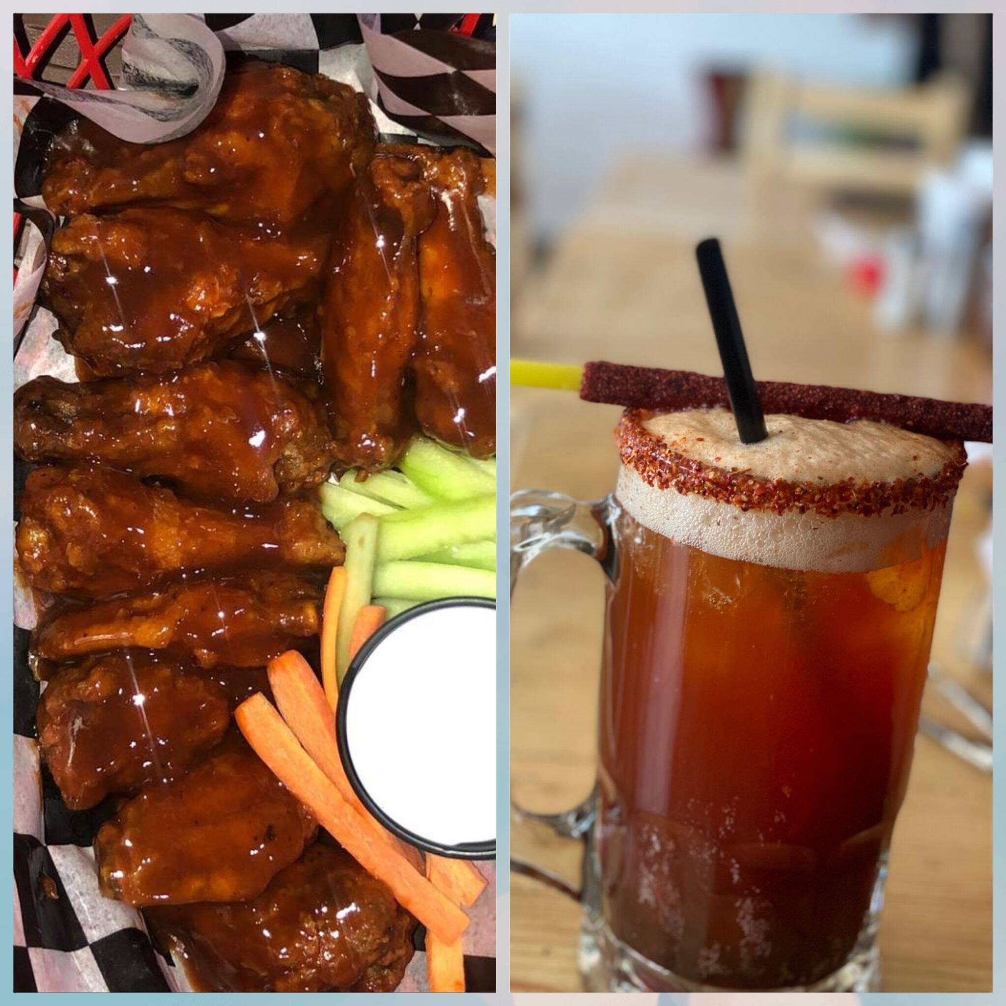 Mechelada y alitas