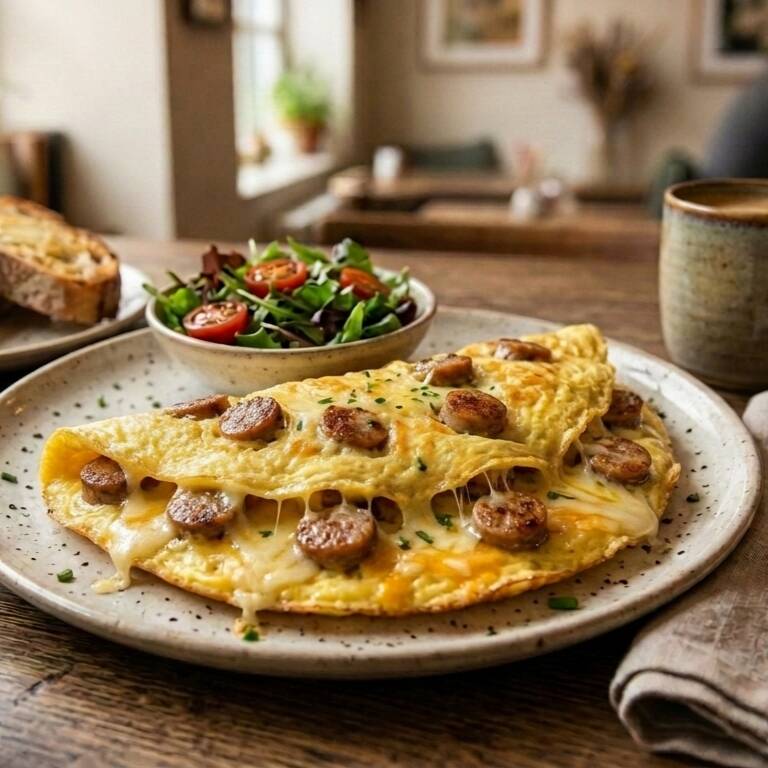 Omelete con Salchicha