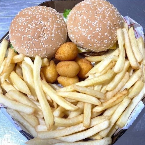 02 X TUDO + 400 GR BATATA + 04 NUGGETS + 04 SALGADINHOS