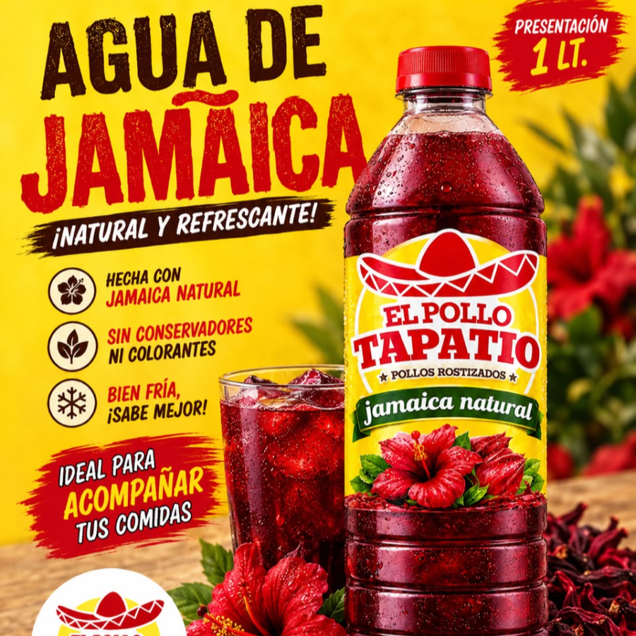 Agua Jamaica 100% Natural